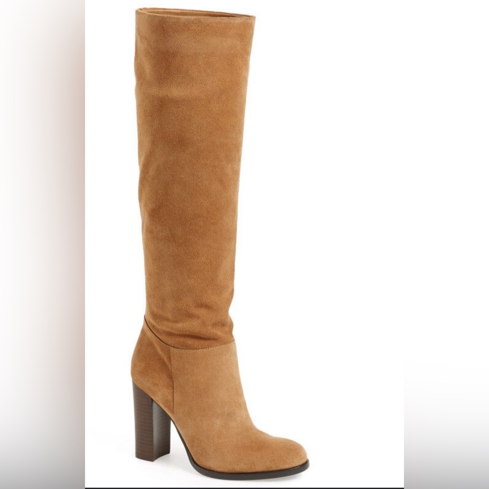 Tan Over the Knee Boots with Sleek Design